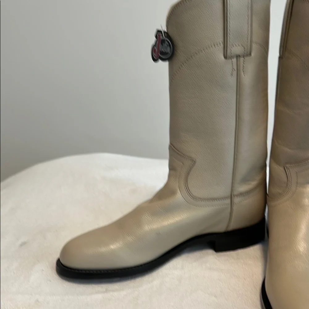 JUSTIN LEATHER COWBOY BOOTS. Womens US 5.5 B - Picture 2 of 6
